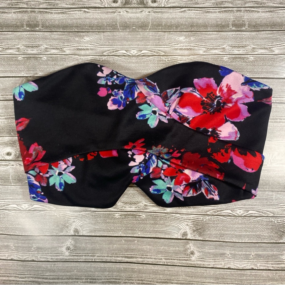 Charlotte Russe Floral Tube Crop Top